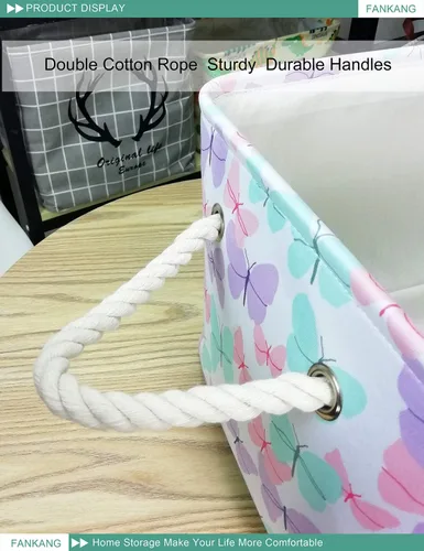 Miniatura 5 de Cesta rectangular de tela con estampado de dinosaurios para almacenamiento de guardería, cesta de almacenamiento, bolsa de libros, cestas de regalo