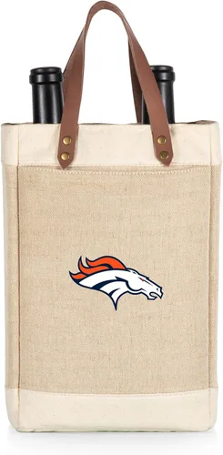 Miniatura 26 de PICNIC TIME NFL Pinot - Jute 2 Bottle Insulated Wine Bag - Wine Tote Bag - Wine Gift Bag, (Beige)