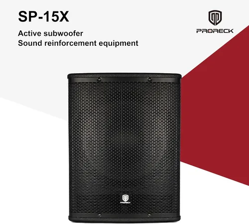 Miniatura 3 de PRORECK SP-15X Gabinete de subwoofer PA DJ activo de 15 pulgadas, 2000 W, P.M.P.O con amplificador de clase D, 3 monitores preestablecidos DSP