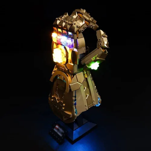 Miniatura 5 de Kyglaring Kit de iluminación LED (sin modelo) diseñado para Lego Infinity Gauntlet 76191 Thanos Juego de construcción de modelo de guantelete