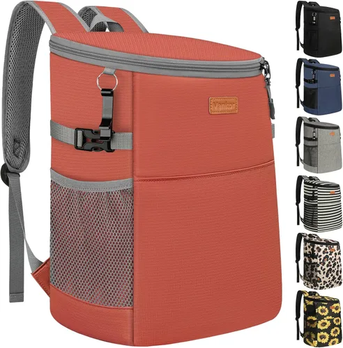 Miniatura 19 de Mochila Enfriadora de Camping para 30 Latas, Mochilas Enfriadoras Suaves Aisladas a Prueba de Fugas Bolsa Enfriadora de Viaje Impermeable Almuerzo