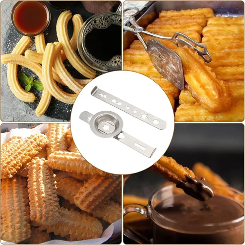 Miniatura 8 de Accesorio para hacer galletas - Moldes de galletas de acero inoxidable con 4 y 5 diseños de patrones, anillo de 2.106 in, compatible con máquinas