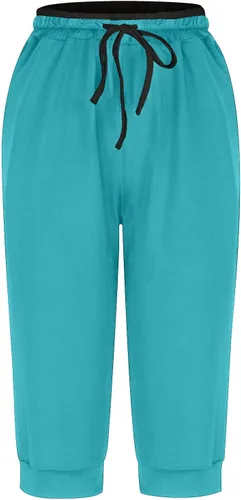 Miniatura 63 de Pantalones capri para mujer, estilo casual, de verano, elásticos, de cintura alta, pantalones de yoga, ajuste atlético, pantalones deportivos