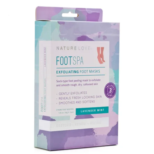 Miniatura 6 de Nature Love - Mascarilla exfoliante para pies Menta lavanda exfolia suavemente Sin parabenos (3 pares)