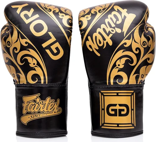 Miniatura 3 de Guantes de entrenamiento Fairtex Glory - Guantes de boxeo y MMA de cuero premium Hechos a mano en Tailandia - Relleno de espuma absorbente