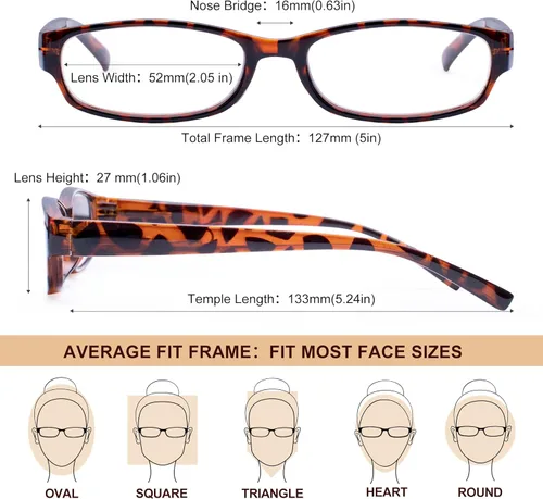 Miniatura 5 de EYEGUARD Readers - Paquete de 4 lentes de lectura para mujer delgados y elegantes con hermosos patrones para mujer, 2.50 Lente de lectura normal Mix1