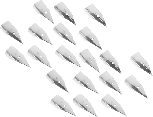 Pluma Estilografica - 20 puntas de repuesto para pluma estilográfica, punta flexible para bolígrafos, accesorios de bolígrafo, puntas de metal,