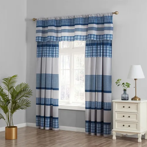Miniatura 6 de Legacy Decor Colcha reversible de 3 piezas, diseño de retazos azules y blancos, microfibra ultra suave, tamaño individual