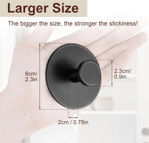 Miniatura 4 de bussdis Ganchos Multifuncionales para Toallas para Pared de Baño - Acero Inoxidable Extra Adhesivo, Soporta hasta 12 LB, Ganchos para Abrigos