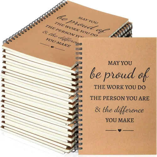 Miniatura 8 de 12 cuadernos en espiral inspiradores A5, regalo de agradecimiento a granel, bloc de notas motivacionales de 6 x 8 pulgadas, 100 páginas/50 hojas