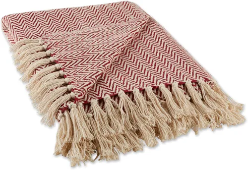 Miniatura 11 de DII Chevron Throw Collection Maneja de mano de algodón, 50x60, alcachofa