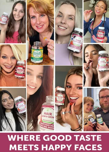 Miniatura 4 de Lunakai USA Made Super Hair Gummies con biotina, zinc, extracto de cola de caballo y palma enana americana – Vitaminas para el crecimiento