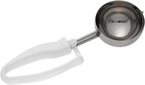 Restaurantware Cuchara de helado 1 caja de 4.66 oz Porcionador de acero inoxidable Herramienta de cocina comercial, agarre cómodo, apto para