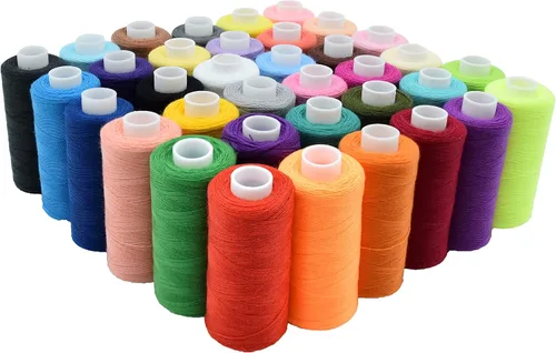Kits de hilos para máquina de coser, hilo de coser de poliéster de 36 colores, 400 yardas por carrete para coser a mano, viajes y bricolaje.