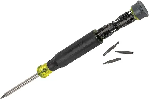 Klein Tools 32327 Juego de destornilladores de precisión, destornillador multibit 27 en 1, almacenamiento integrado, imán de tierras raras, ideal