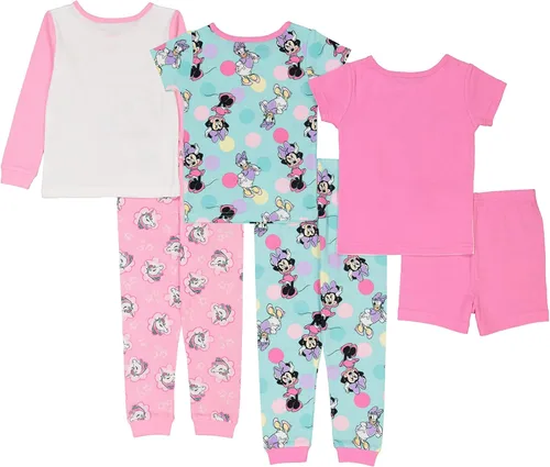 Miniatura 2 de Disney Conjunto de pijama de algodón ajustada de 6 piezas para niñas Frozen Princesas Minnie Mouse