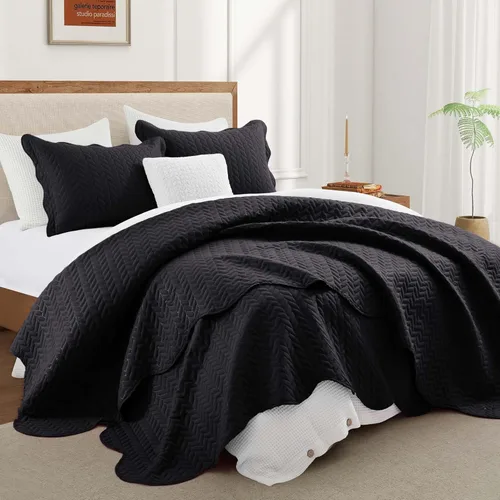 Miniatura 17 de IR Imperial Rooms Velvet Twin Quilt Bedspread Comforter Bedding Set 2 Pcs Diamond Pattern - (68"x86") Bedspread Coverlet + 1 Pillow Shams
