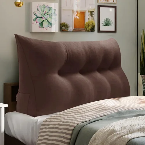 Miniatura 54 de Almohada WOWMAX grande de apoyo con forma triangular, almohada con forma de cuña para respaldo o lectura, cabecero para el día de la Madre