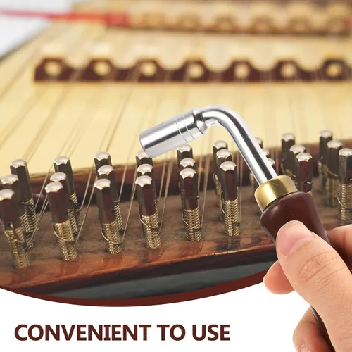 Miniatura 4 de 2 llaves de afinación Dulcimer, llave de afinación en forma de L, llave afinadora de piano, palanca de afinación autoarpa, herramienta de reparación