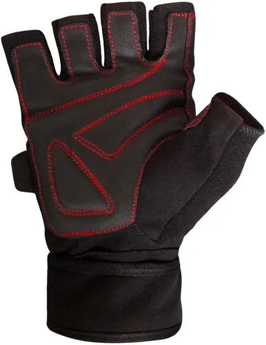 Miniatura 3 de Meister Guantes de levantamiento de pesas con relleno de gel Negro / Rojo
