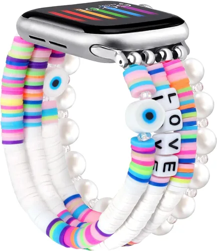 Miniatura 21 de JR.DM Correa de reloj de Halloween Compatible con Apple Watch de 38 mm, 40 mm, 41 mm, 44 mm, 42 mm, 45 mm, 46 mm, linda, preppy, hecha a mano