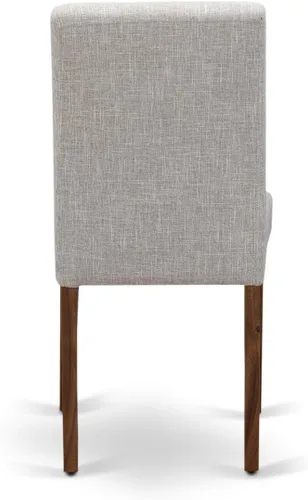 Miniatura 13 de East West Furniture F3AB5-N35 - Juego de mesa de comedor de 5 piezas, incluye una mesa de cocina redonda con pedestal y 4 sillas de comedor Parsons