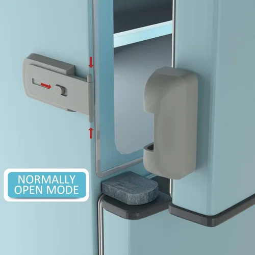 Miniatura 5 de Paquete de 2 cerraduras para nevera a prueba de niños, pestillo de puerta para refrigerador, congelador para mantener cerrado