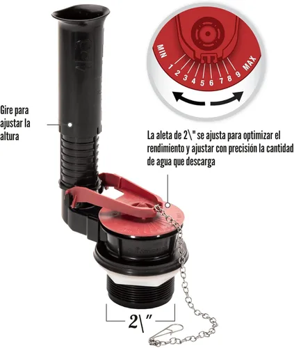 Miniatura 4 de Fluidmaster K-400H-021-P8 PerforMAX Kit de reparación de inodoro de todo 2 pulgadas, multicolor