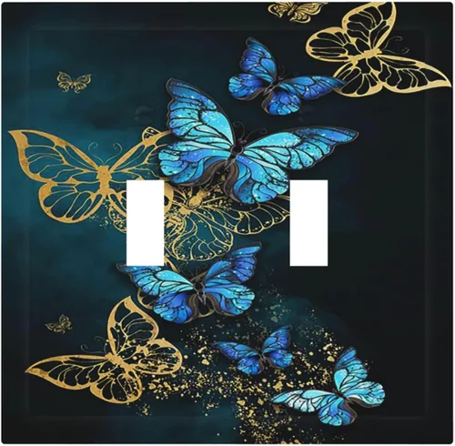 Miniatura 105 de Placa de cubierta de tomacorriente con diseño de mariposa, placas decorativas de pared, 1 gang, cubiertas de enchufes eléctricos, placa frontal Arte