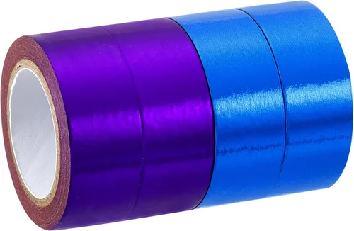PATIKIL Cinta adhesiva metálica Washi de 0.591 in x 16.4 ft, 4 unidades de papel de arte para espejo, autoadhesivas, para bricolaje, manualidades,