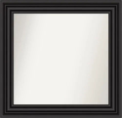 Miniatura 684 de Amanti Art Espejo personalizado, espejo de baño negro puente, espejo de pared o espejo de tocador de baño sobre el fregadero (26 x 26 pulgadas)