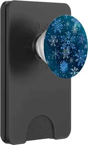 Miniatura 8 de Christmas Winter Ice Light Blue White Snowflake Snow Crystal PopSockets Adhesive PopGrip