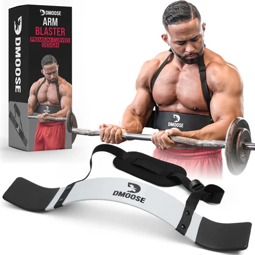 Miniatura 8 de DMoose Fitness Brazo Blaster para bíceps y tríceps – Aluminio resistente, acolchado suave para el cuello y correas ajustables – Soporte de rizo