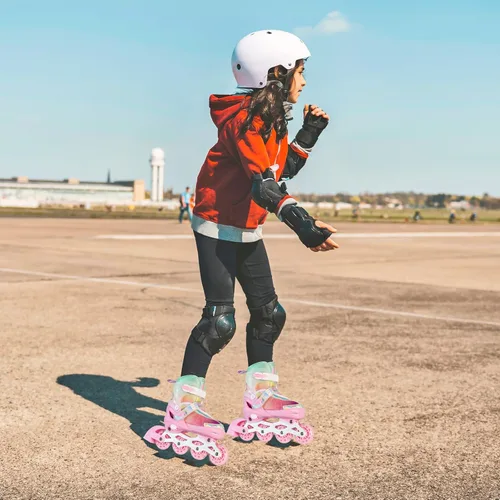Miniatura 6 de Patines en línea ajustables para niños, niñas y adultos, patines con todas las ruedas que se iluminan para exteriores, para principiantes, jóvenes