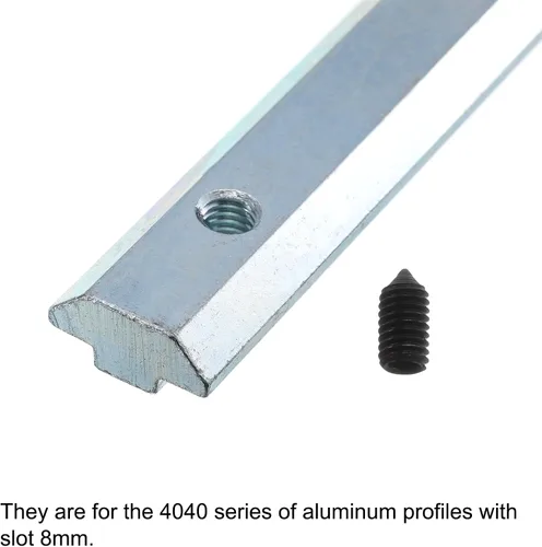 Miniatura 4 de uxcell Conector de línea recta, 4 soportes de junta interior de 7.1 pulgadas con tornillos M6 para perfil de extrusión de aluminio serie 4040