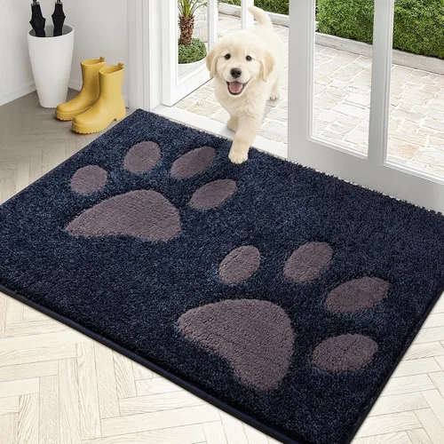 Miniatura 18 de PURRUGS Tapete para puerta que atrapa la suciedad, 32 x 70 pulgadas, antideslizante, lavable a máquina, tapete de microfibra para entrada, tapete