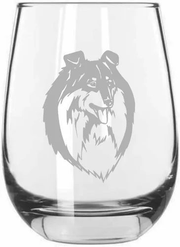 Miniatura 294 de Sakhalin Husky Dog - Copa de vino grabada personalizada de 15.25 onzas sin tallo