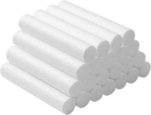 Miniatura 6 de Crafjie Cilindros de espuma para manualidades y suministros de arte (0.98 x 10 pulgadas, 9 unidades), varillas de espuma de poliestireno blanco