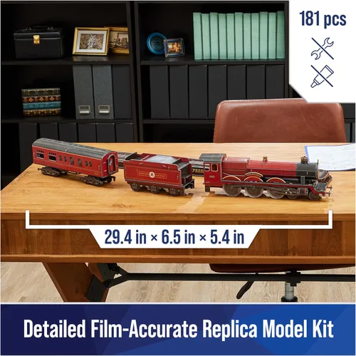 Miniatura 2 de 4D Build, Kit de modelo 3D de Hogwarts Express de Harry Potter, coleccionables de Harry Potter y decoración de escritorio, rompecabezas