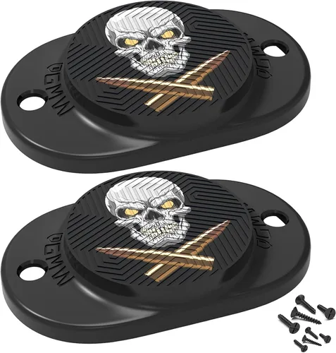 GMW Gun Magnet [2-Pack] | 30 lbs. Rating Magnetic Gun Mount | HQ Rubber Coated Gun Magnet Buckler Series for Car, Truck, Desks, Safes, and Walls |