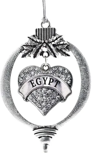 Miniatura 36 de Inspired Silver Adornos festivos de dije de corazón pave de plata con circonitas cúbicas