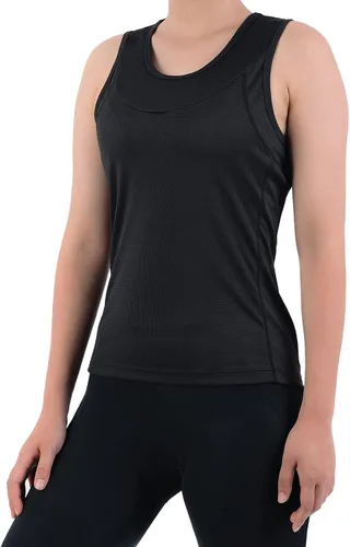 Camiseta sin mangas de ciclismo con espalda cruzada para mujer, para interiores y exteriores, con bolsillos