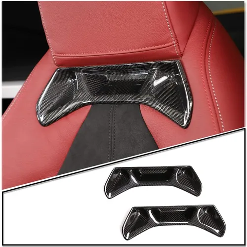 CHEAYAR Funda de fibra de carbono real para respaldo de asiento de Toyota Supra GR A90 A91 MK5 2019-2022, funda decorativa de marco de protección