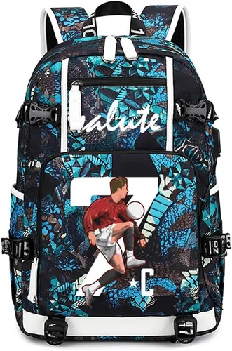 Miniatura 17 de Soccer Player 7 Mochila multifunción Viaje Fútbol Fans bolsa para hombres mujeres (estilo 4)