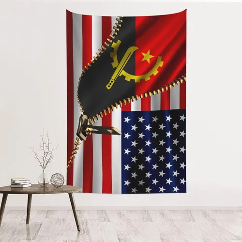 Miniatura 17 de Tapiz de bandera estadounidense y bandera cubana de Cuba, 60 x 40 pulgadas, divertido tapiz estético, arte de pared para dormitorio, sala de estar