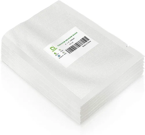 Miniatura 21 de CANLENPK - Bolsas de sellado al vacío de 6 x 8 pulgadas, parte trasera negra y parte delantera transparente, bolsa de almacenamiento de alimentos