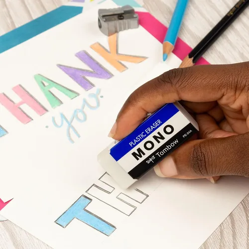 Miniatura 5 de Tombow 57324 Borrador MONO, blanco, mediano, paquete de 3. Elimina limpiamente las marcas sin dañar el papel