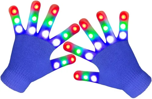 WEICHUANGXIN Cool Toys for Kids Age 3-14 Years Old LED Light Up Gloves for Boys Girls Easter Halloween Christmas Gifts