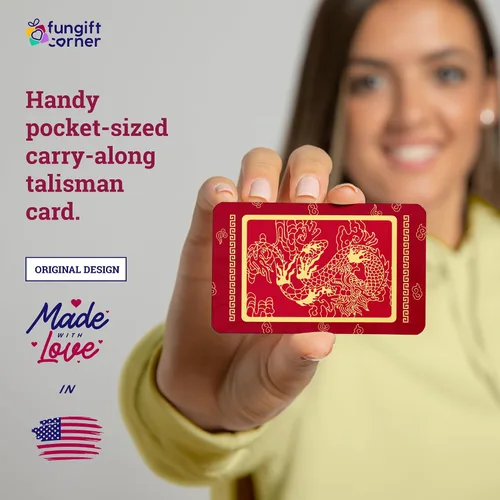 Miniatura 2 de Bandera de prosperidad con amuleto de dragón Feng Shui, símbolo de victoria y suerte de Feng Shui, regalo de Feng Shui, tarjeta de talismán