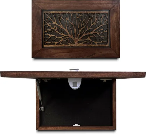 Bellewood Designs Birds in a Tree - Caja fuerte oculta para armas – Decoración de ocultación de armas hecha a mano – Estante oculto para armas con